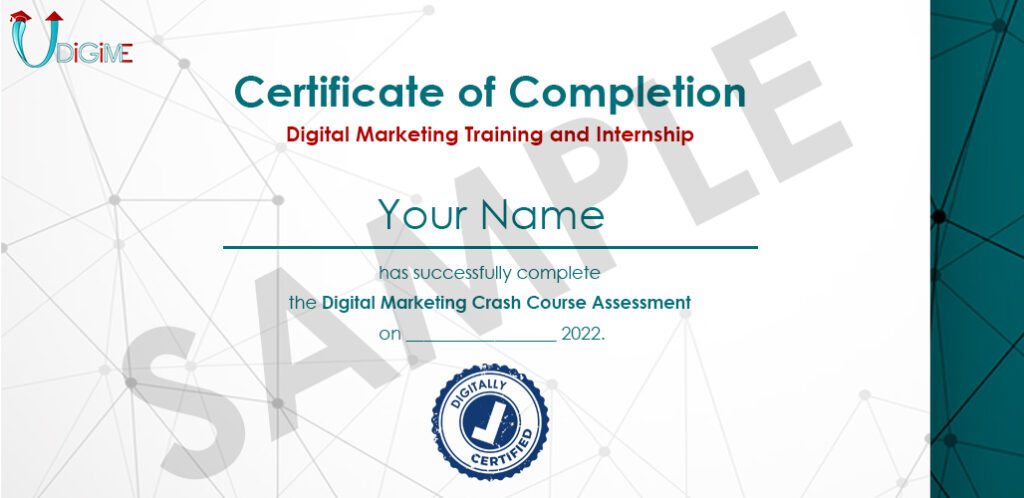 Certificate @UDiGiMe